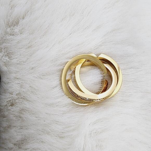 New Vita Fede Cassio Ring 24K Gold Plated Stackable Pave Swarovski Crystal Ring - Picture 4 of 11